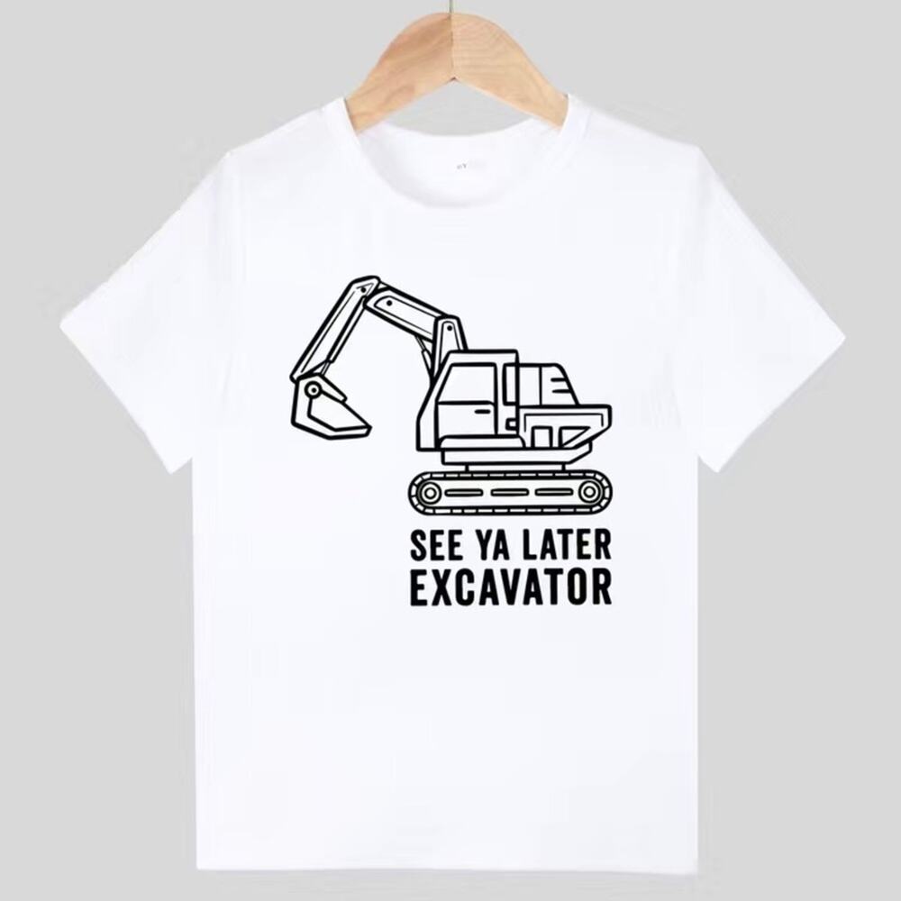 New kids' excavator t-shirt size 4